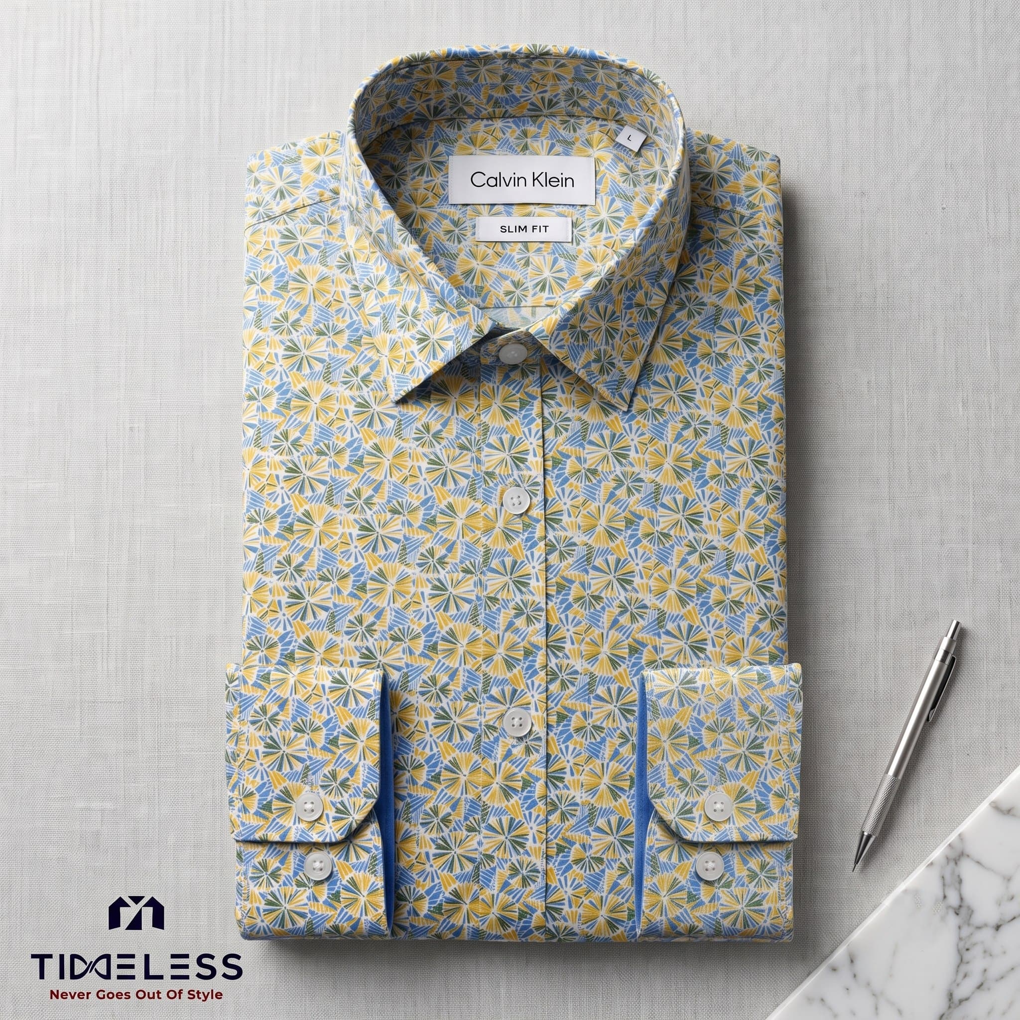 Multicolor Pinwheel Print Formal Shirt